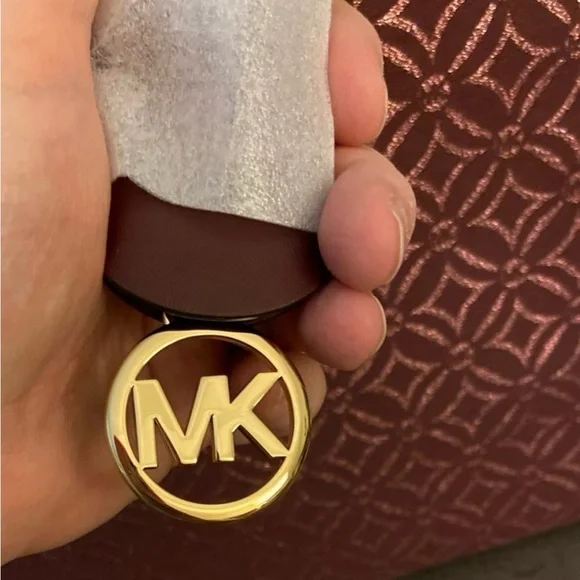 🔥NWT Michael Kors Mirella Medium Metallic Logo Jacquard Tote Bag🔥 - Picture 6 of 8